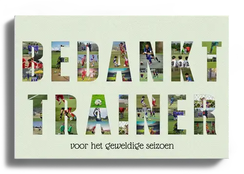 Dankbetuiging Collage Trainer Cadeau