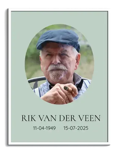 Creëer je persoonlijke ovale herdenkingscollage voor een dierbare vandaag