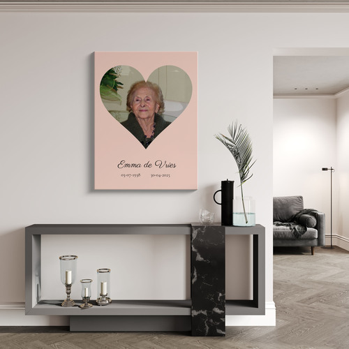 Herdenk met een Hartvormige Rouwcollage: Voeg jouw persoonlijke touch toe