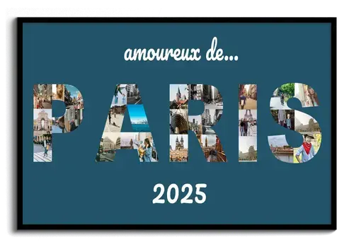 Créez votre collage lettres PARIS sur toile premium avec vos photos de vacances