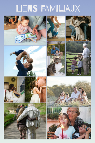 Collage photo "Liens familiaux" – Personnalisez vos souvenirs uniques !