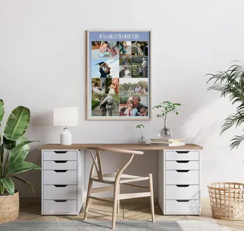 Familie Fotocollage Wild Anordnung Personalisierbar