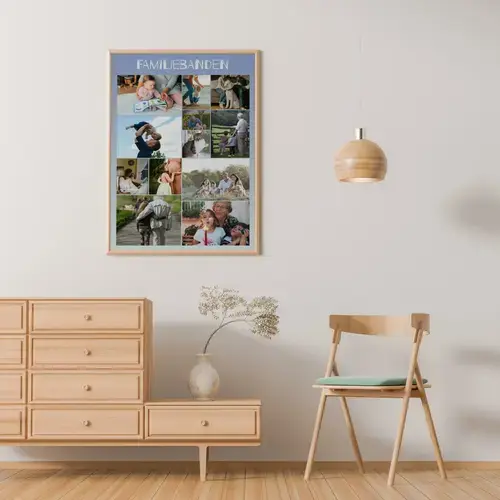 Familie Fotocollage Wild Anordnung Personalisierbar