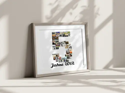 Fotocollage Zahl '5' – personalisierbar
