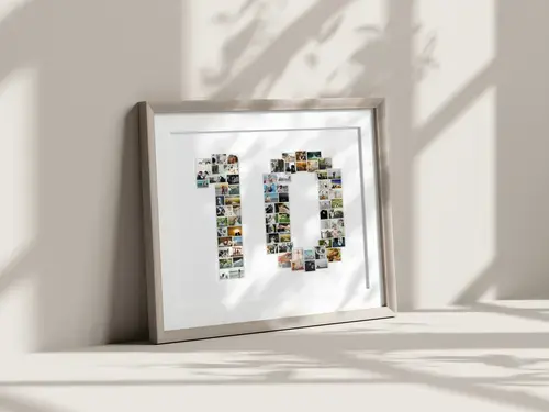 Fotocollage '10' - Personalisierbare Fotomontage