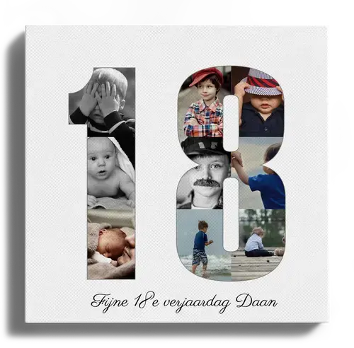 Creëer een unieke '18' fotocollage voor een speciale verjaardag! Creëer een unieke '18' fotocollage voor een speciale verjaardag!