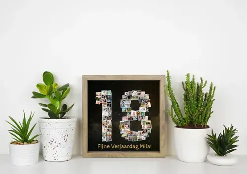 Fotocollage Cijfers: 18 Jaar Verjaardag