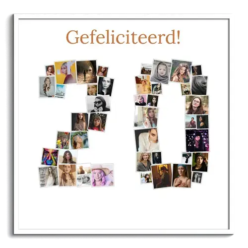 Fotocollage '20' met Aanpasbare Foto's