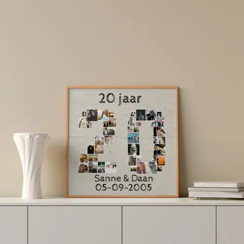 Fotocollage '20' met Aanpasbare Foto's