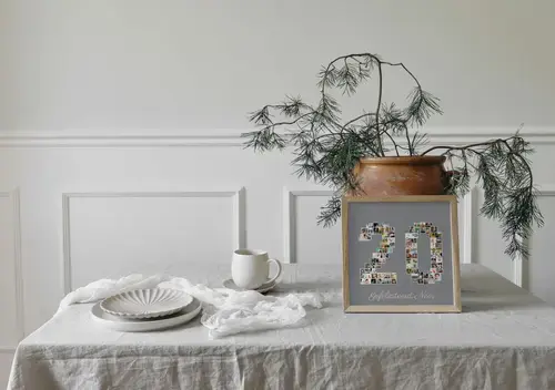 Fotocollage '20' met Aanpasbare Foto's