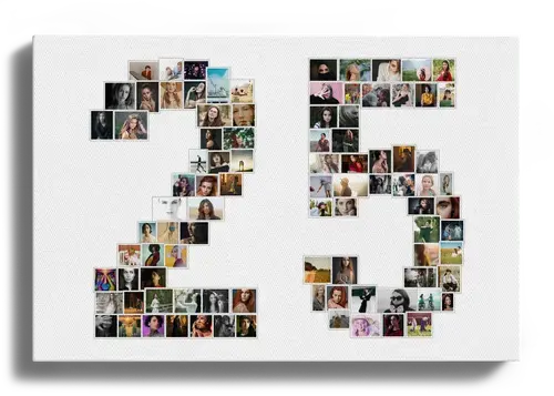 Creëer je eigen jubileum fotocollage - Perfect cadeau voor 25 jaar vieren