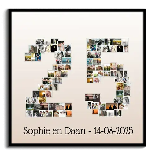 Creëer je eigen jubileum fotocollage - Perfect cadeau voor 25 jaar vieren