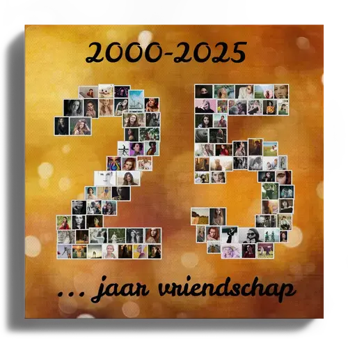 Creëer je eigen jubileum fotocollage - Perfect cadeau voor 25 jaar vieren