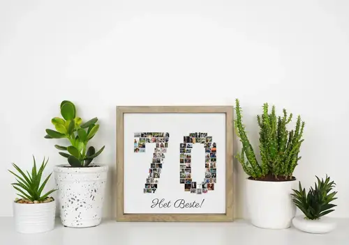 Fotocollage Cijfer Poster - Downloadbaar