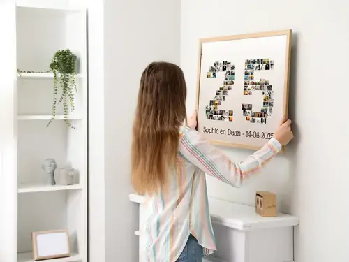 Fotocollage Cijfer Poster - Downloadbaar