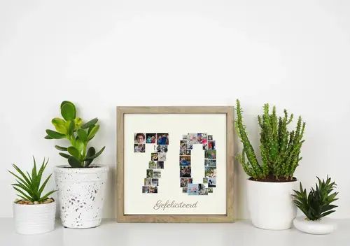 Fotocollage '70' verjaardag, gepersonaliseerd ontwerp