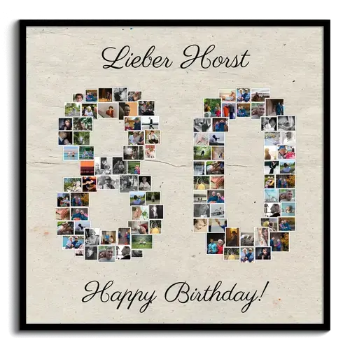 Zahlen-Collage 80: Individuell anpassbar