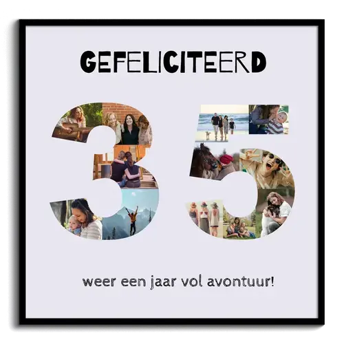 Maak je eigen '35' verjaardagsfotocollage voor speciale momenten! Maak je eigen '35' verjaardagsfotocollage voor speciale momenten!