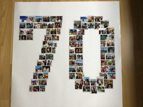 Klantfoto van Brigitte voor beoordeling Afdruk Fotocollage Poster 70x70cm