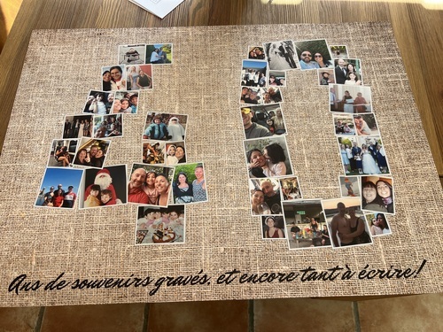 Photo du client Christelle pour l'évaluation Impression Photocollage Affiche 70x50cm