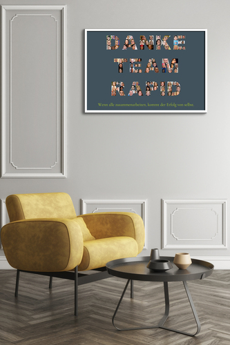 Personalisierte Fotocollage „Danke“ als Buchstaben (60x80cm)
