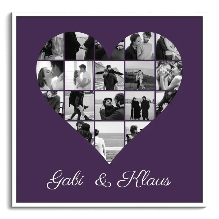 Herz Fotocollage liebe und Partnerschaft