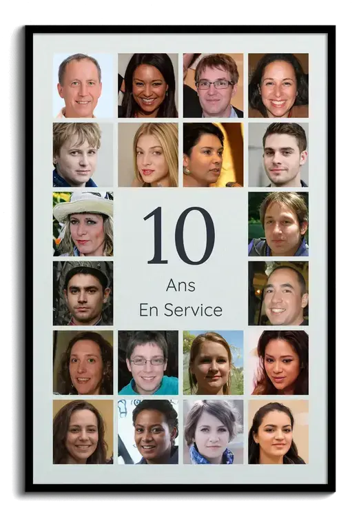 Collage photo chiffre 10 – 10 ans, noces d’étain