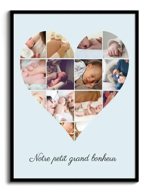 Collage Cœur Bébé: Notre Petit Grand Bonheur