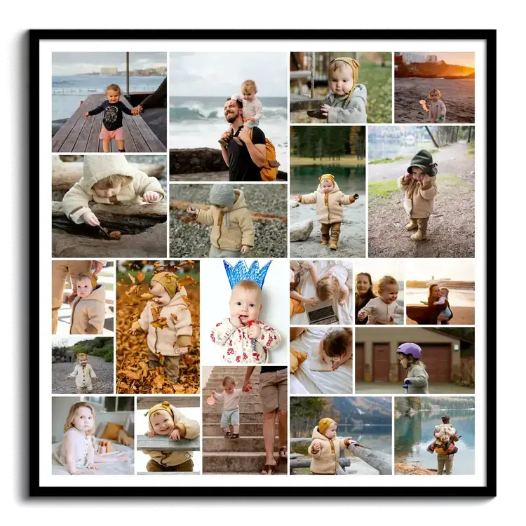 Mosaique de photos d enfants ou de bebes depuis l album de famille