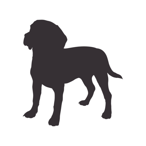 Hundesilhouette Beagle stehend