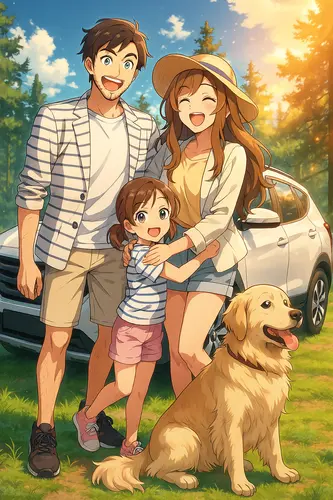 Photo transformée dans le style Anime