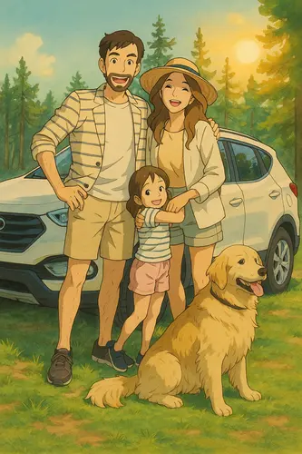 Photo transformée dans le style Ghibli