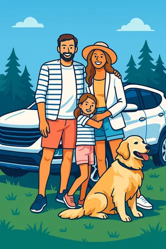 Photo transformée dans le style Rétro / Flat-Vector